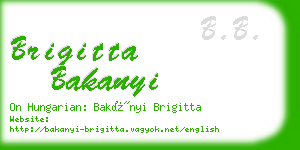 brigitta bakanyi business card